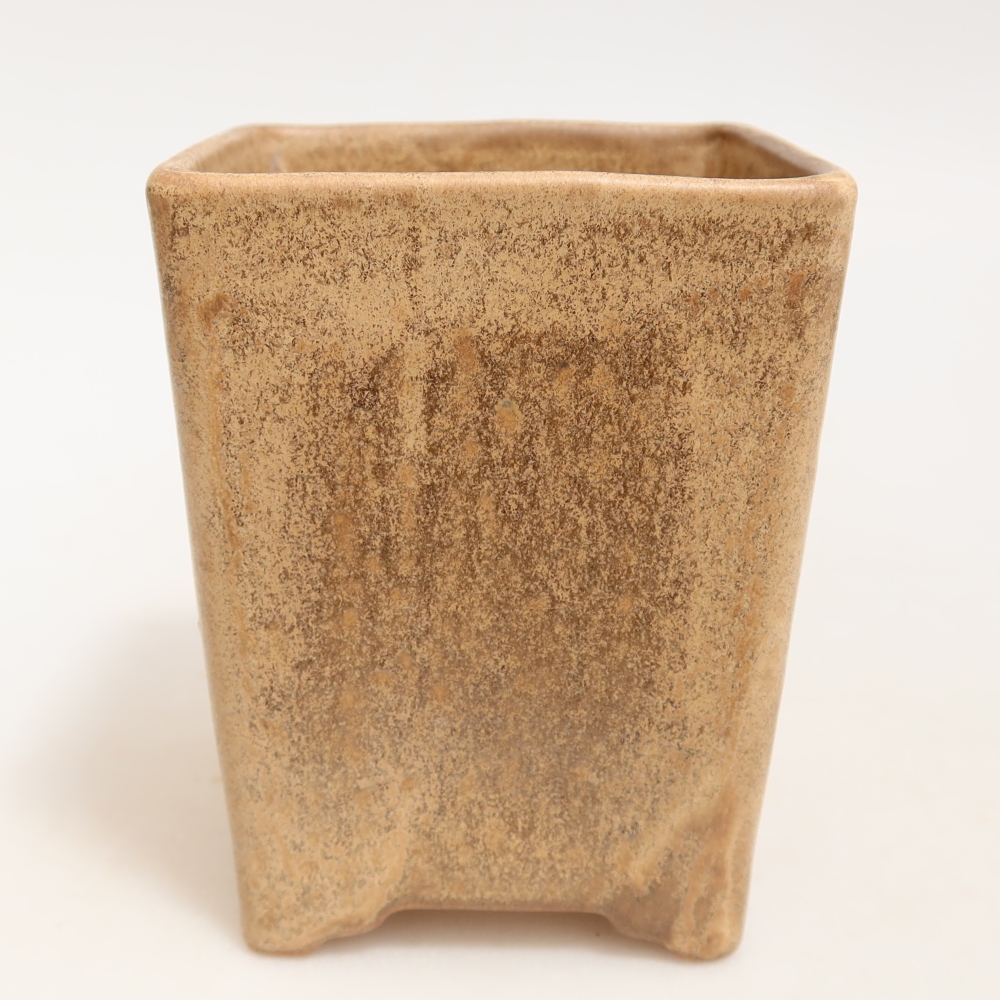 Vaso da bonsai in ceramica 9 x 9 x 11 cm, colore beige