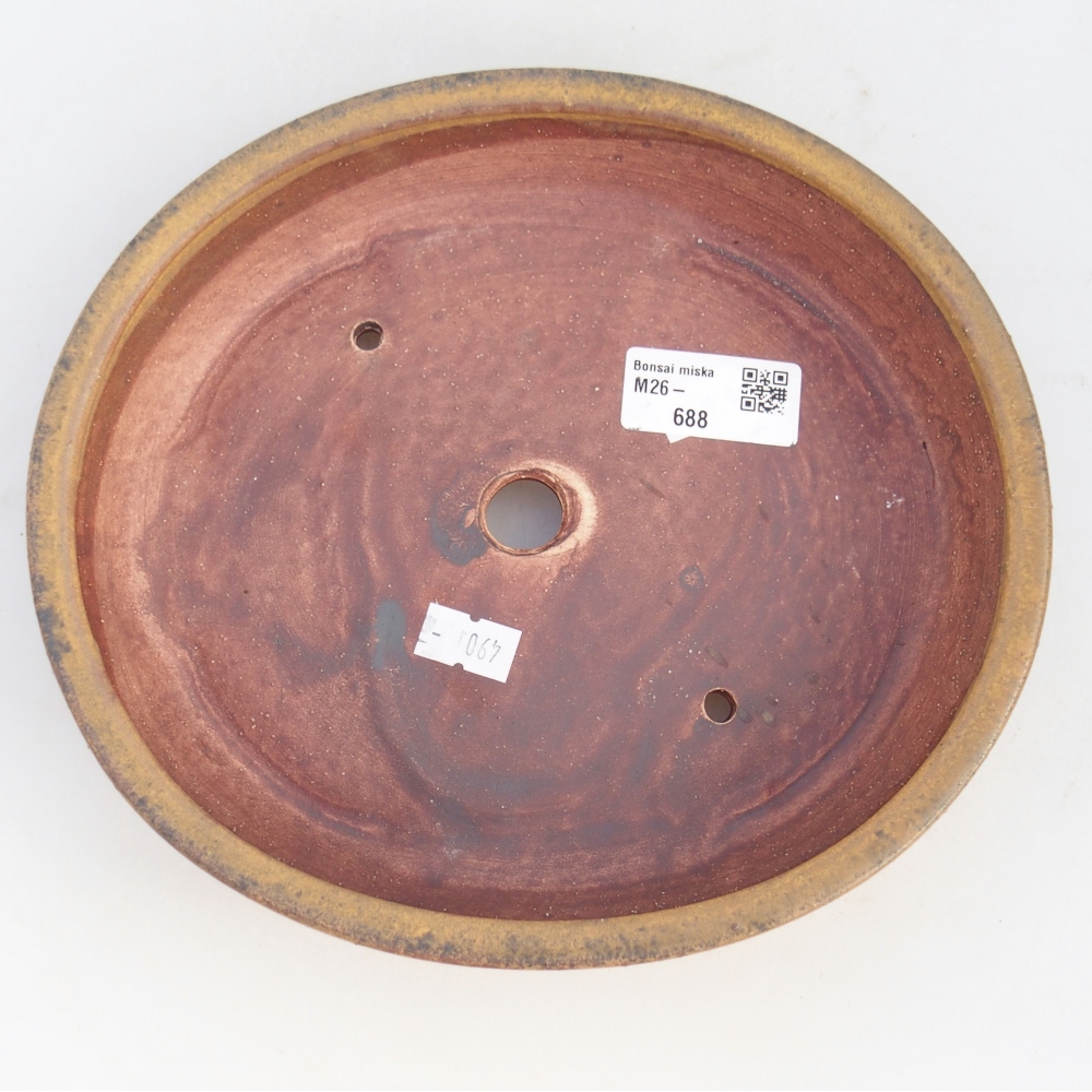 Ciotola bonsai in ceramica 21 x 19 x 4,5 cm, marrone