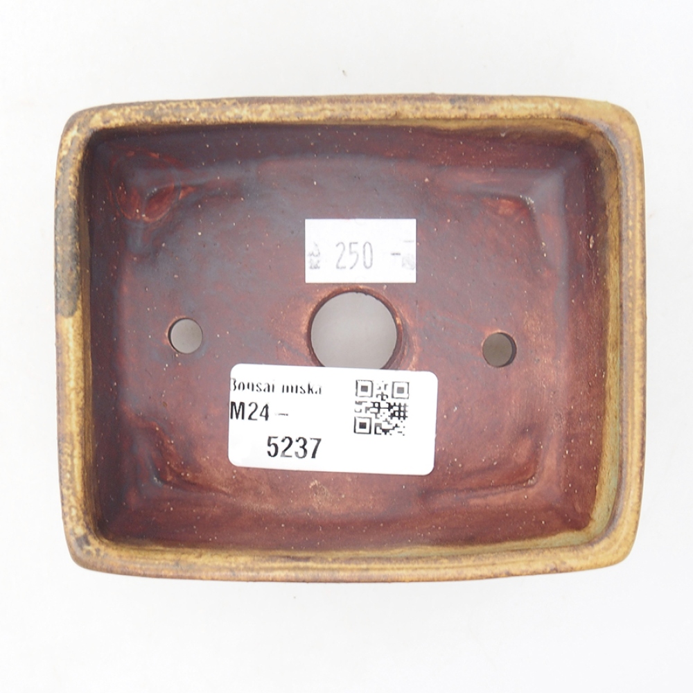 Ciotola per bonsai in ceramica 10 x 8,5 x 4 cm, verde