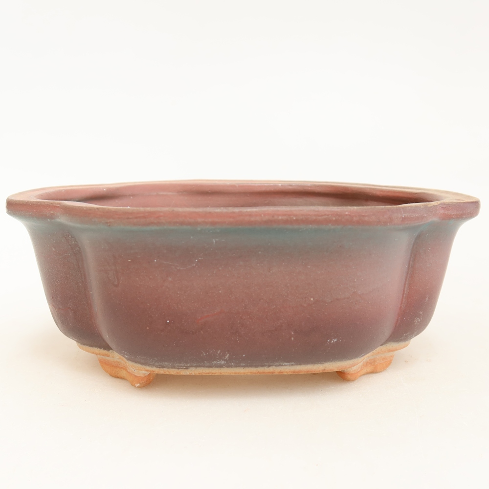 Vaso da bonsai in ceramica 13,5 x 10,5 x 5 cm, colore viola