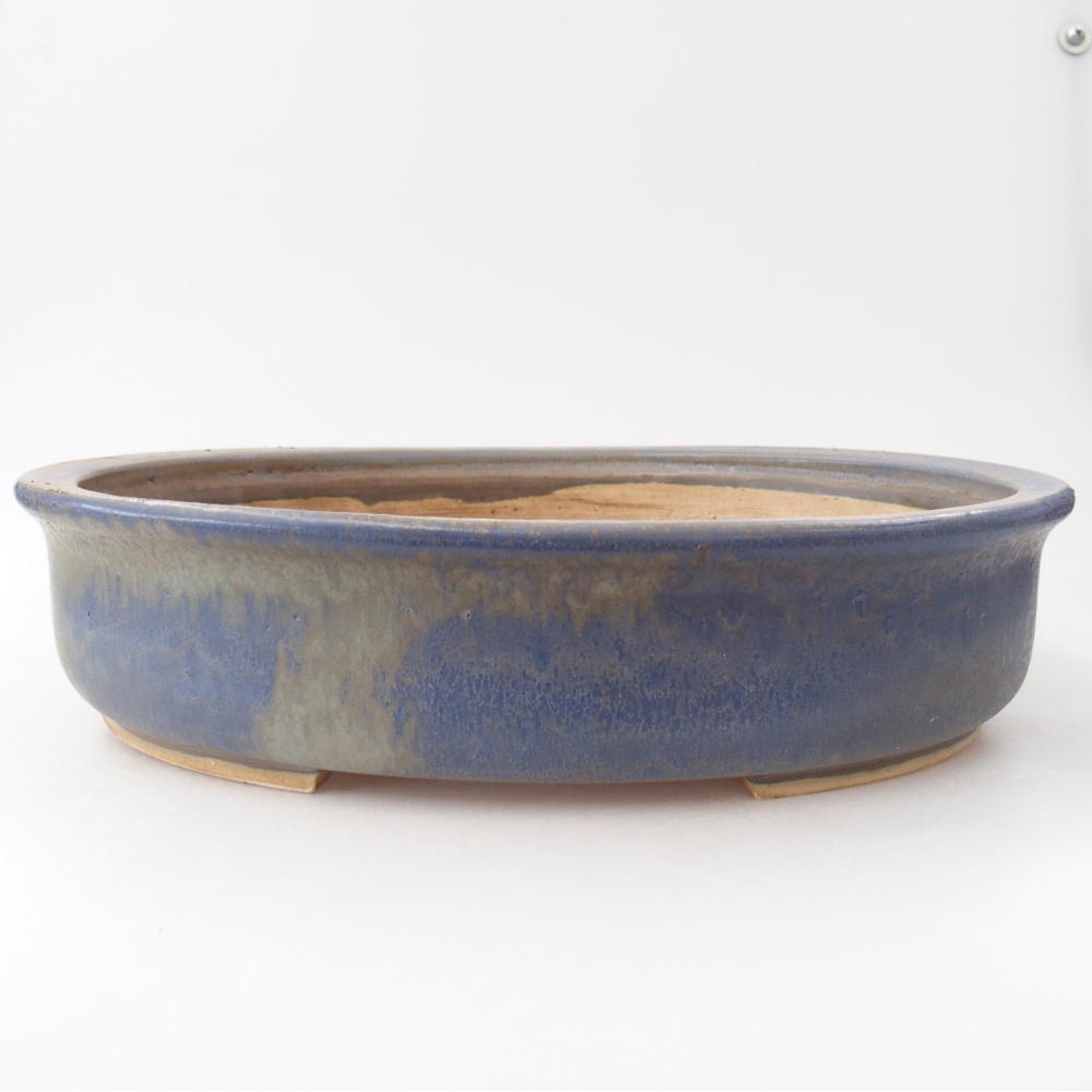 Ciotola bonsai in ceramica 32,5 x 28 x 7 cm, colore blu