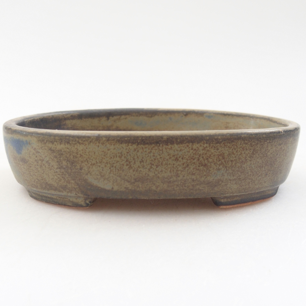 Ciotola per bonsai in ceramica 12 x 9,5 x 2,5 cm, marrone