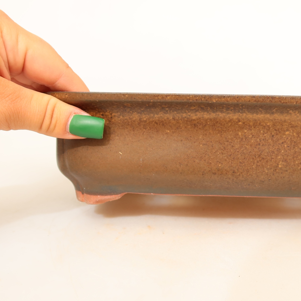 Ciotola in ceramica  24 x 17 x 6 cm, colore marrone