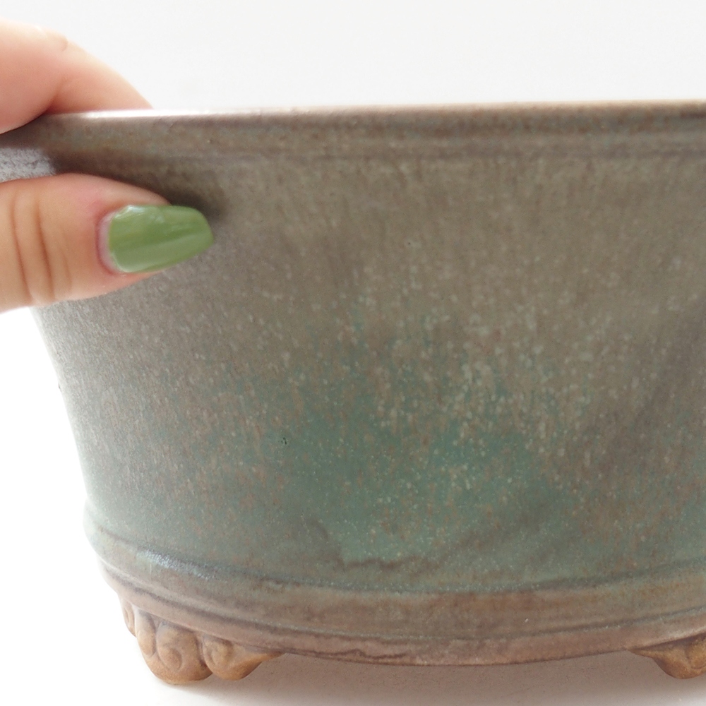 Ciotola bonsai in ceramica 24 x 24 x 11,5 cm, verde