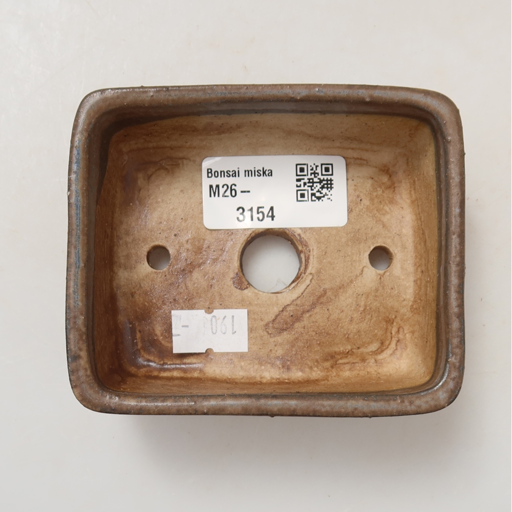 Ciotola per bonsai in ceramica 10 x 8 x 3,5 cm, marrone