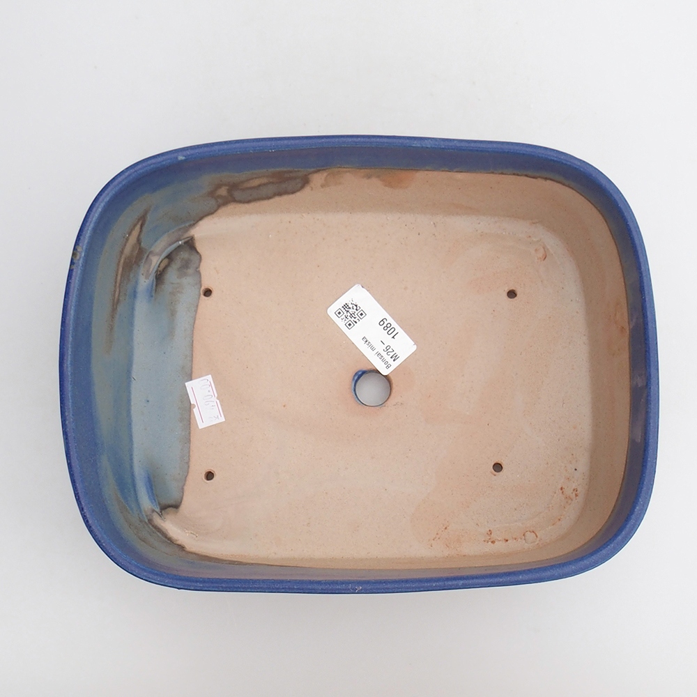 Ciotola bonsai in ceramica 23,5 x 18 x 7,5 cm, colore blu