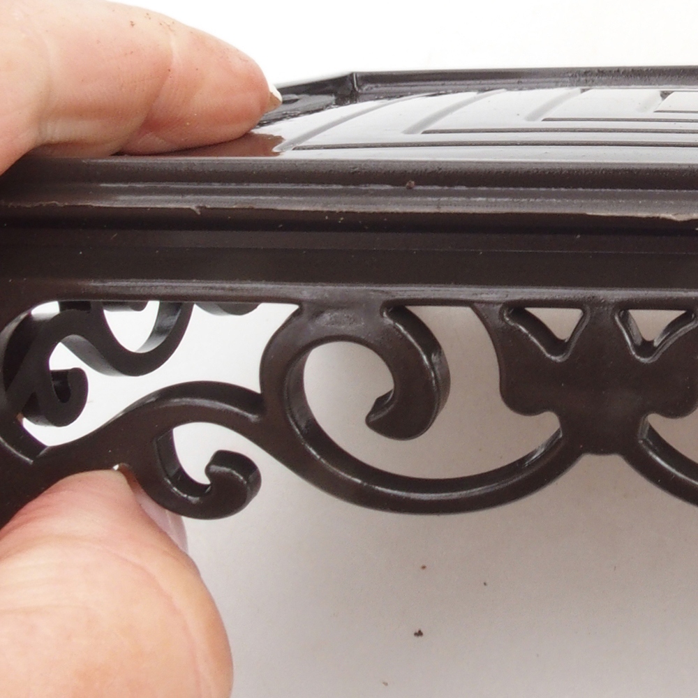 Tavolo bonsai rettangolo in plastica 22 x 14 x 4 cm, nero