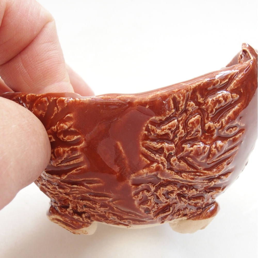 Conchiglia in ceramica 7,5 x 7,5 x 6 cm , colore marrone