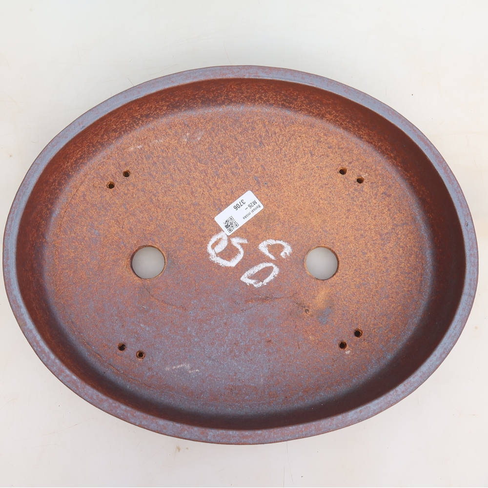 Vaso da bonsai in ceramica 37 x 30 x 7,5 cm, colore metallizzato