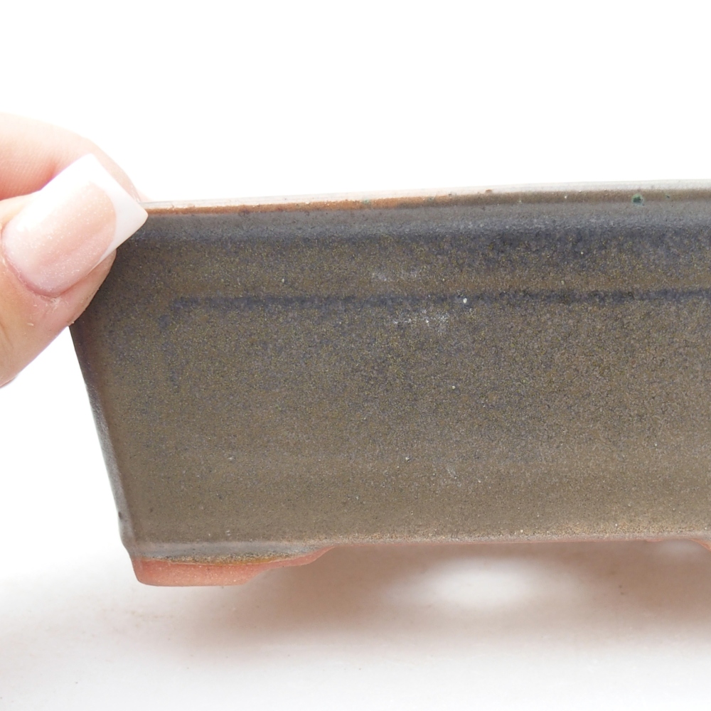 Ciotola per bonsai in ceramica 13,5 x 10 x 5,5 cm, marrone