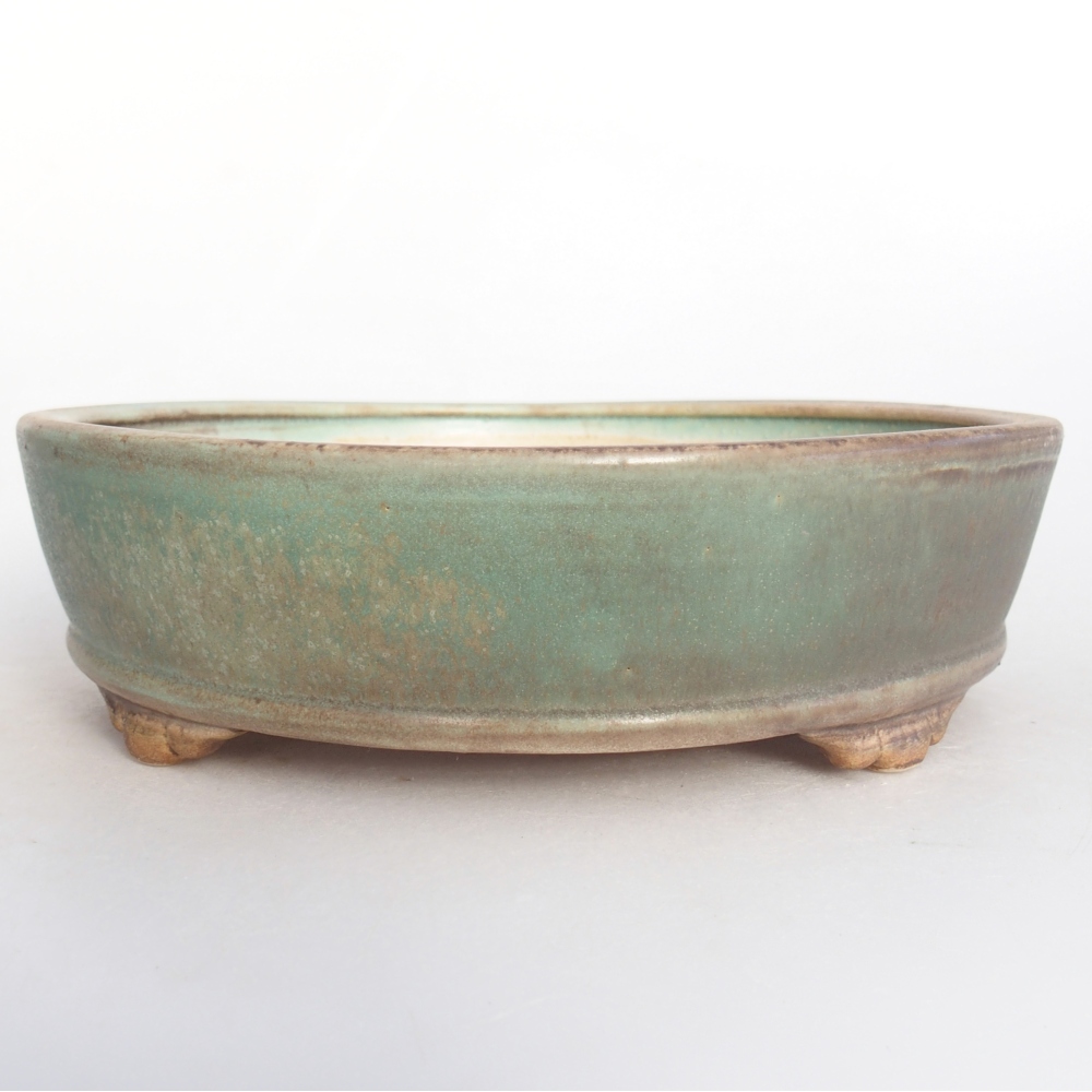 Ciotola bonsai in ceramica 21 x 21 x 6 cm, verde