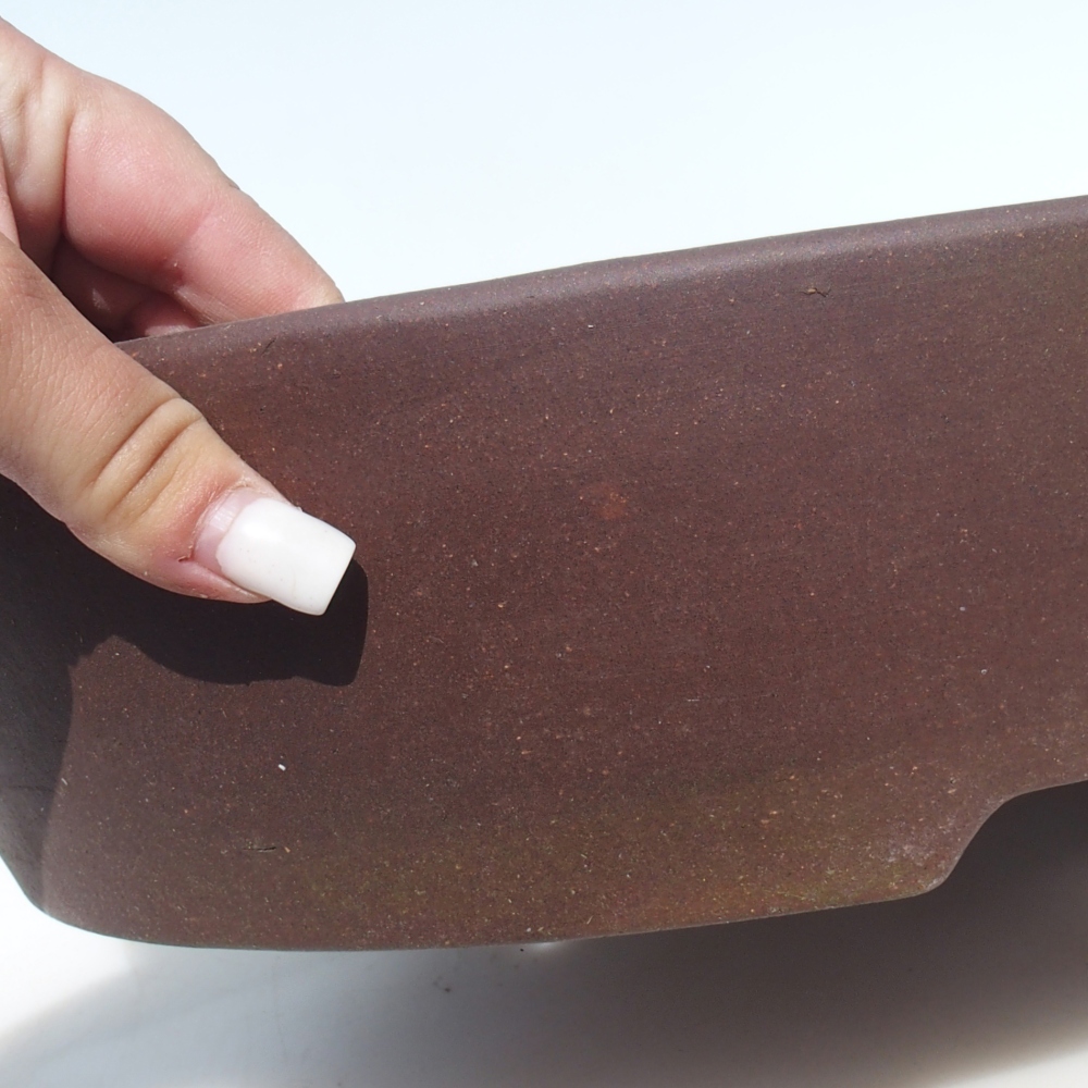 Ciotola per bonsai 46,5 x 38 x 9 cm - marrone