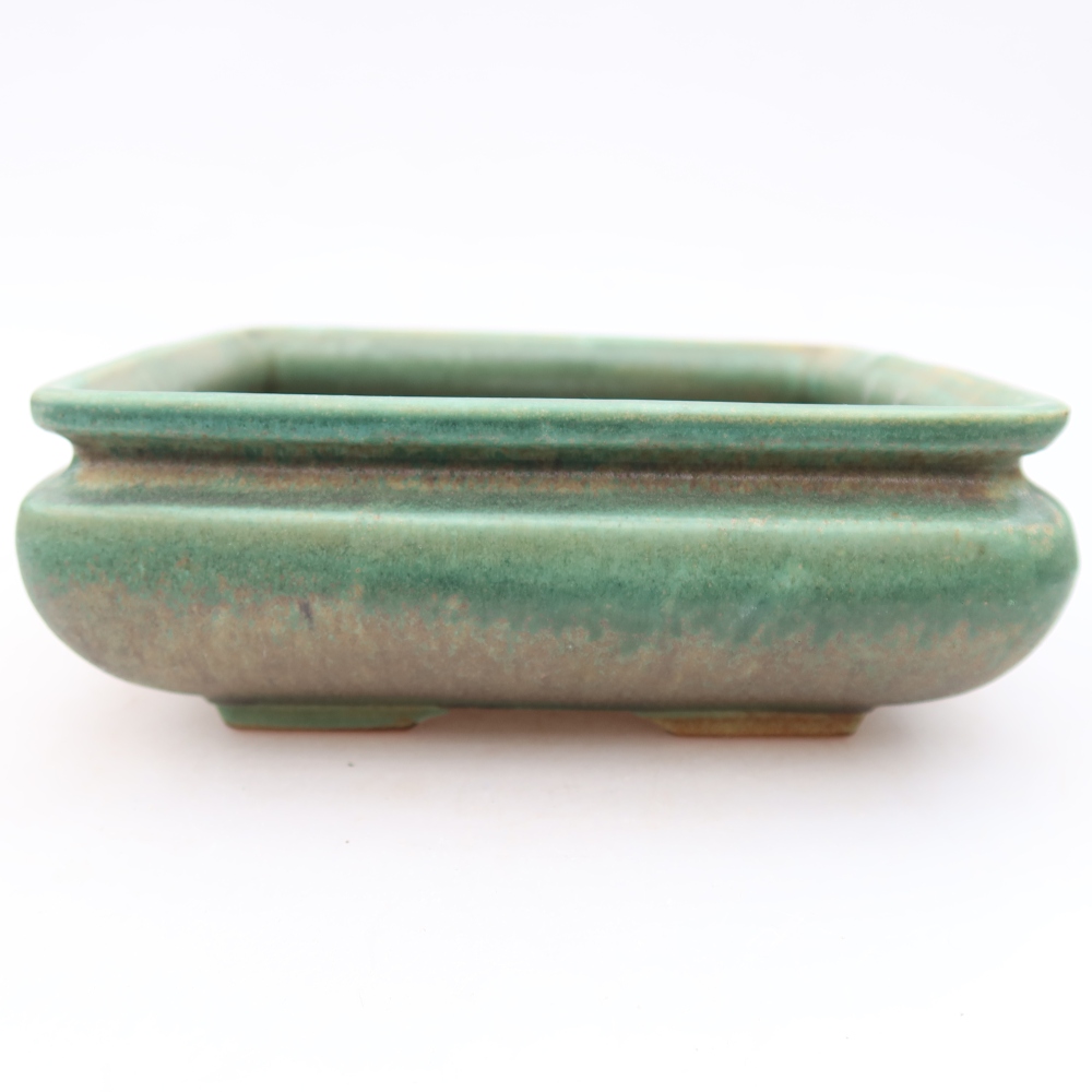 Ciotola per bonsai in ceramica 15,5 x 15,5 x 6 cm, verde
