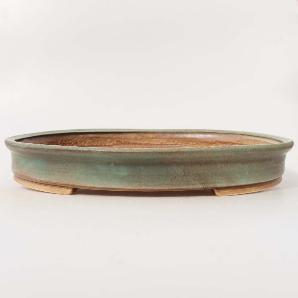 Vaso da bonsai in ceramica 30,5 x 26,5 x 4 cm, colore verde