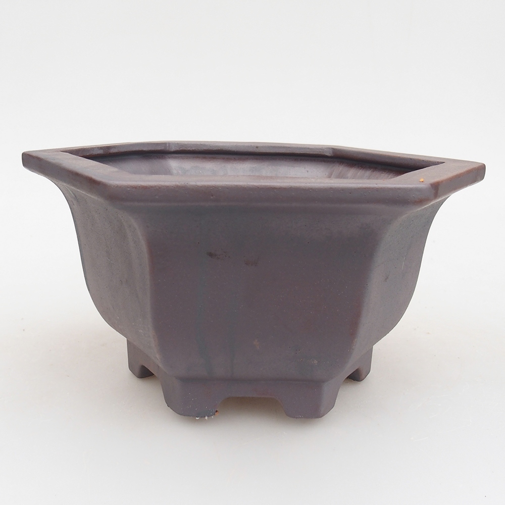 Ciotola bonsai in ceramica 18 x 16 x 9 cm, colore metallo