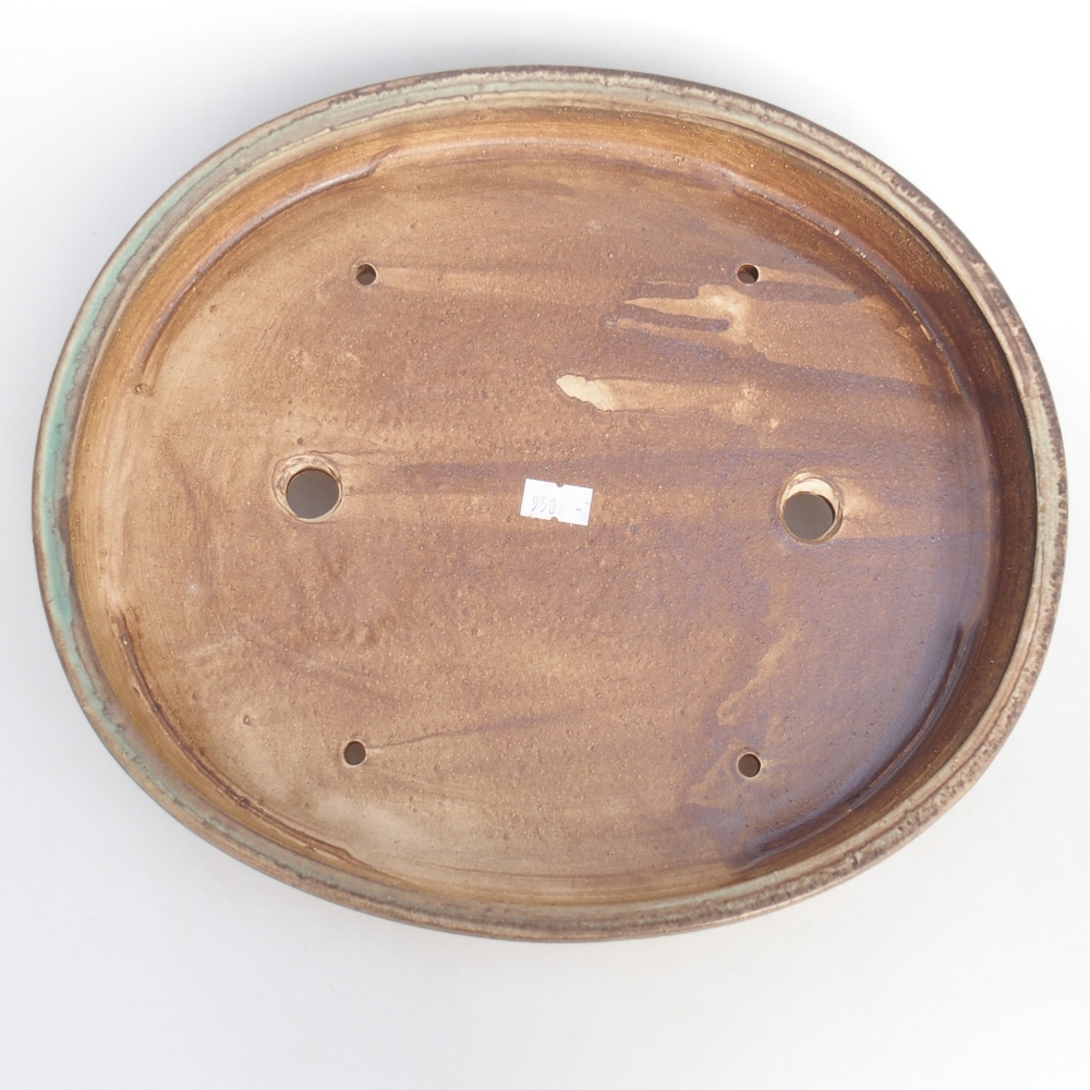 Ciotola bonsai in ceramica 31 x 27 x 4,5 cm, verde