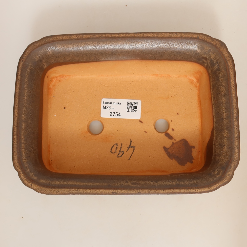 Ciotola in ceramica  20 x 15,5 x 5,5 cm, colore marrone