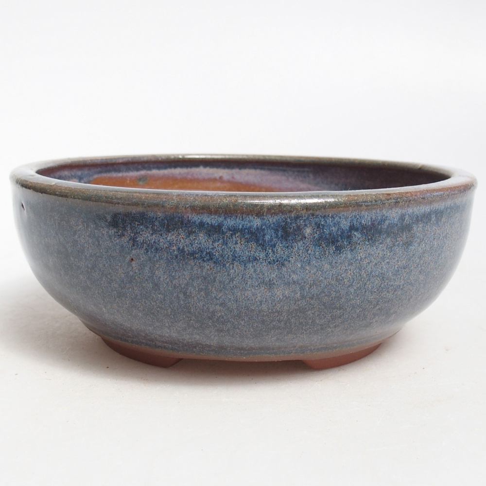 Ciotola per bonsai in ceramica 15 x 15 x 5,5 cm, colore blu