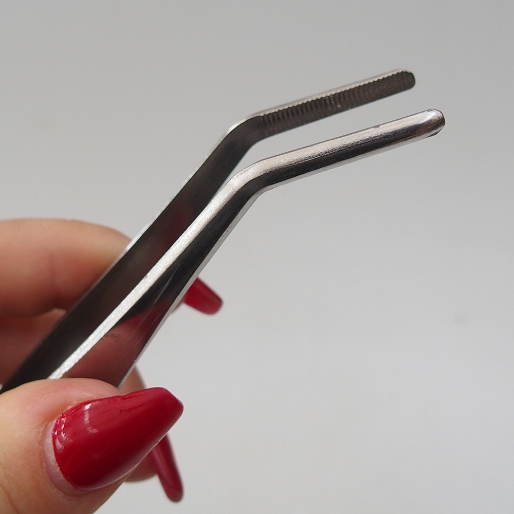 Pinzette a pinza e curve 22 cm - acciaio inox