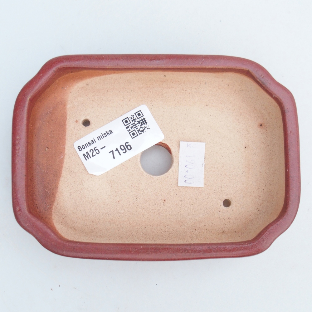Ciotola bonsai in ceramica 26 x 26 x 8 cm, colore rosso