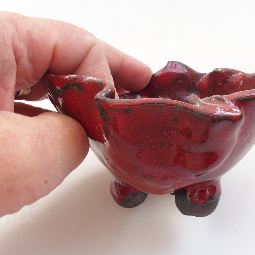 Conchiglia in ceramica 8,5 x 8 x 6 cm , colore rosso