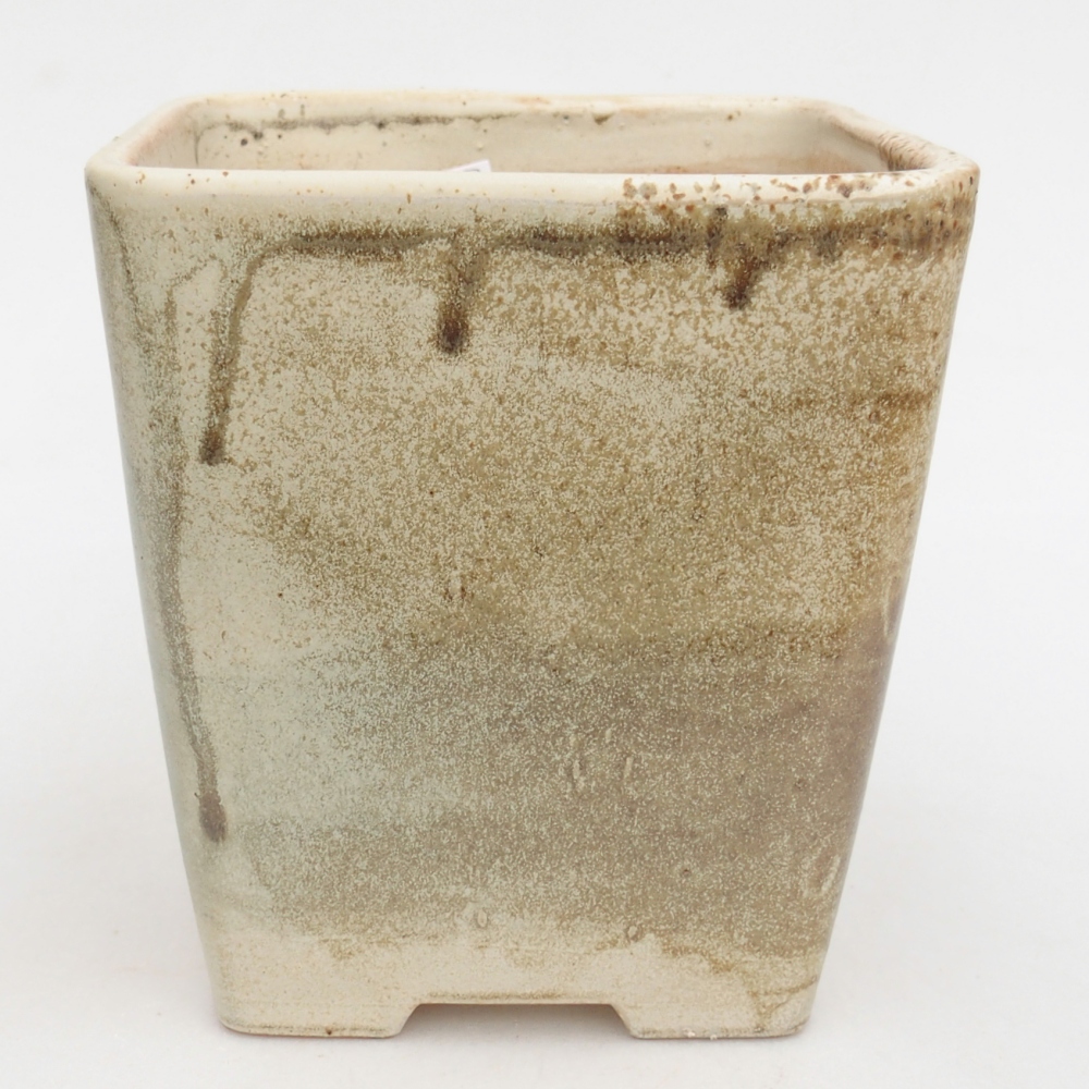 Ciotola per bonsai in ceramica 13,5 x 13,5 x 15 cm, verde