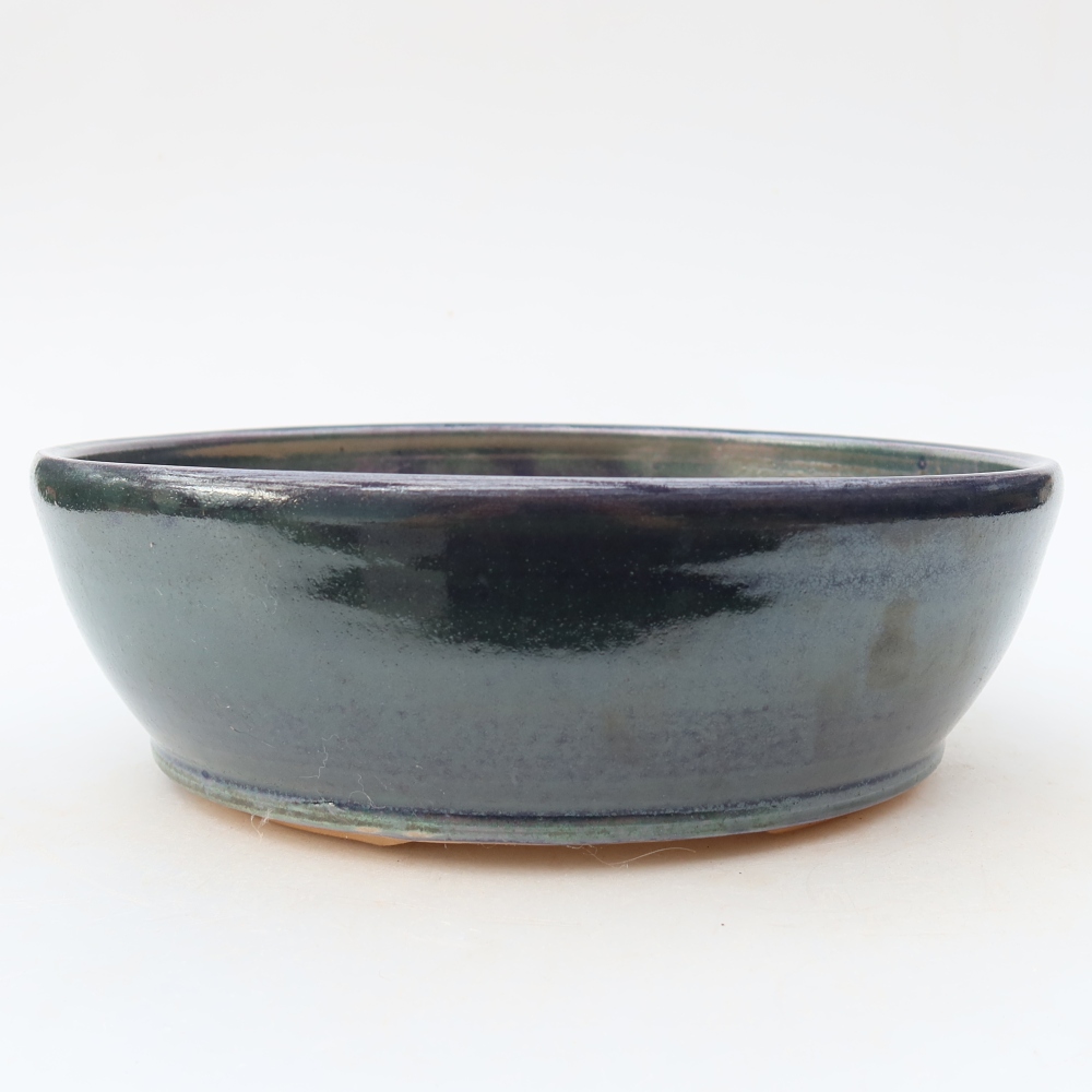 Vaso da bonsai in ceramica 20 x 20 x 6,5 cm, colore blu