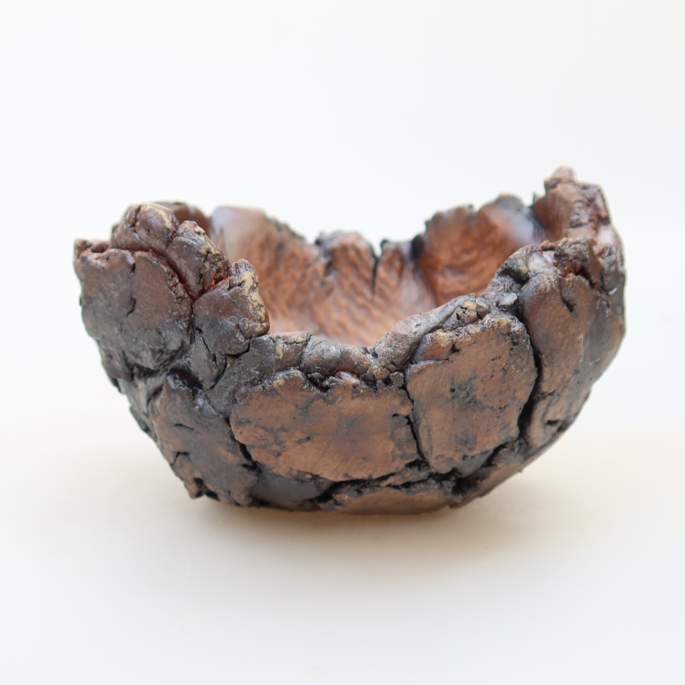 Guscio in ceramica 12 x 11 x 7 cm, colore marrone