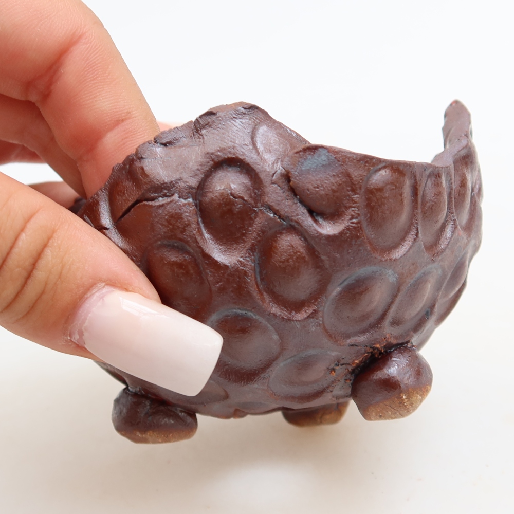 Guscio in ceramica  8,5 x 8 x 6,5 cm, colore metallizzato
