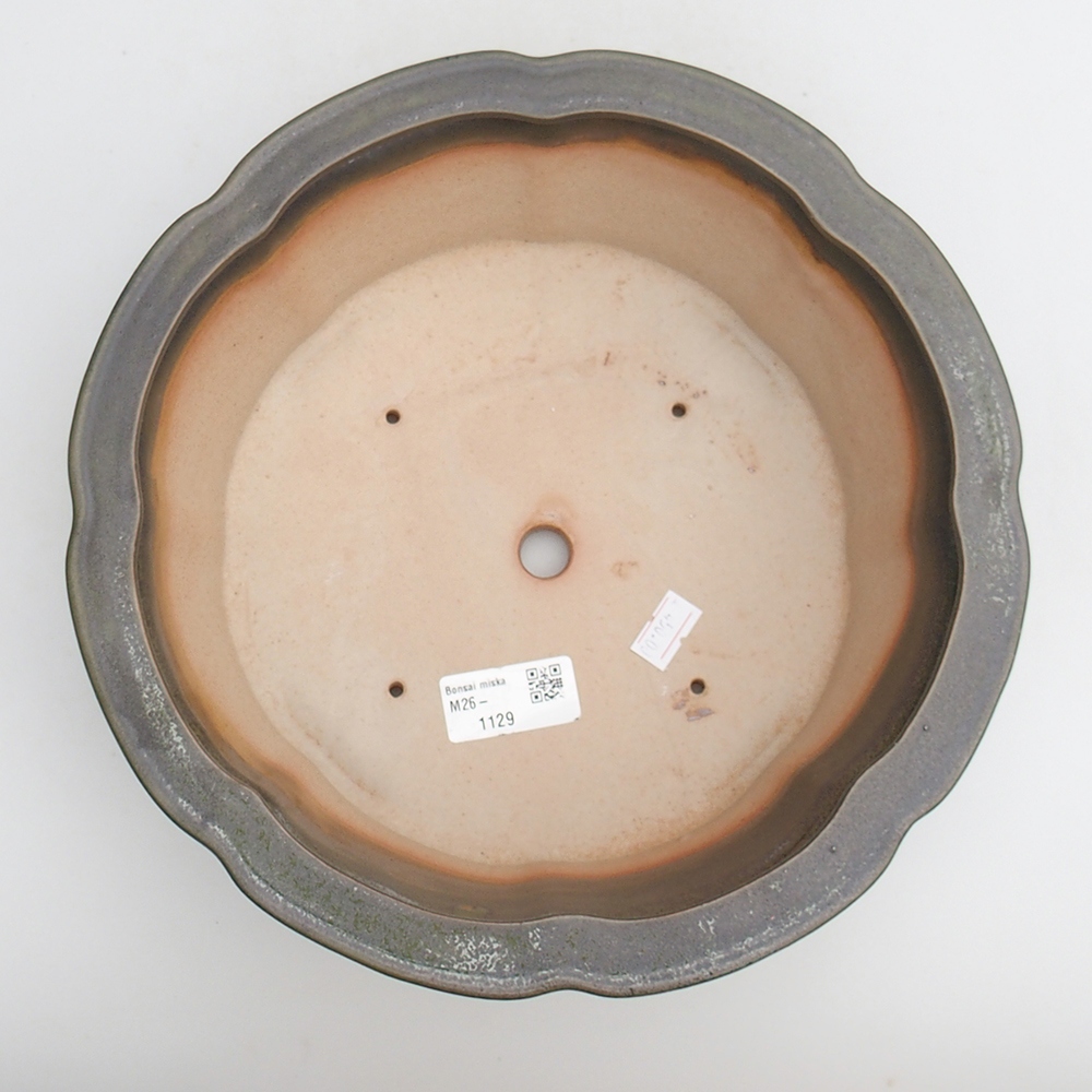 Ciotola bonsai in ceramica 26 x 26 x 8 cm, verde