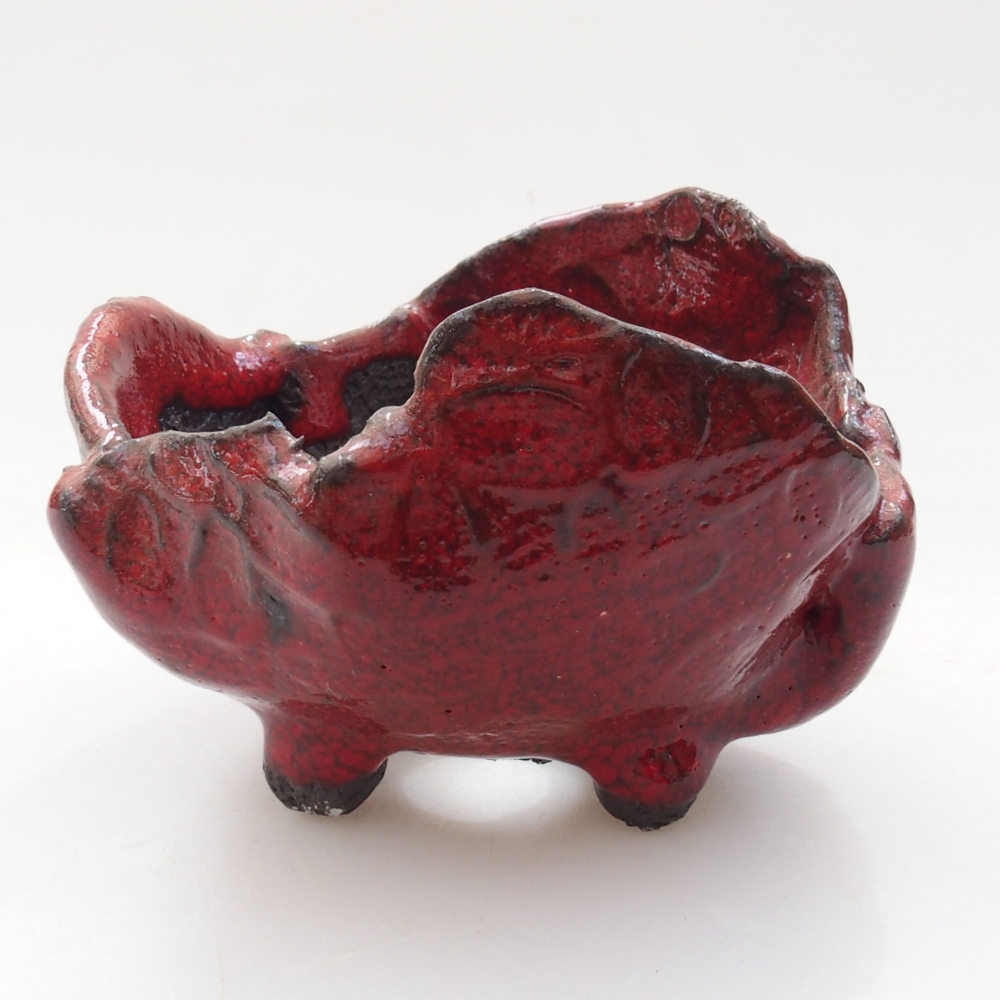 Guscio in ceramica 8 x 7,5 x 5,5 cm , colore rosso