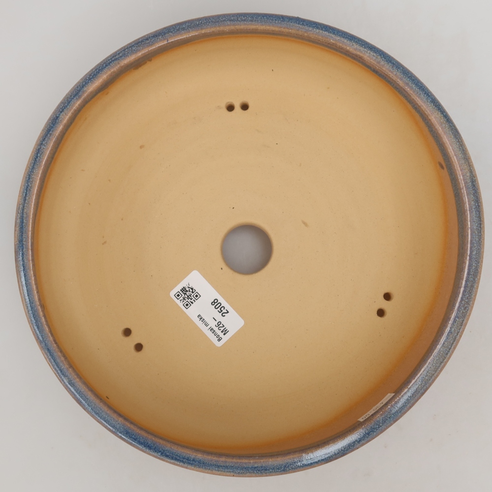 Vaso da bonsai in ceramica 22,5 x 22,5 x 6 cm, colore blu
