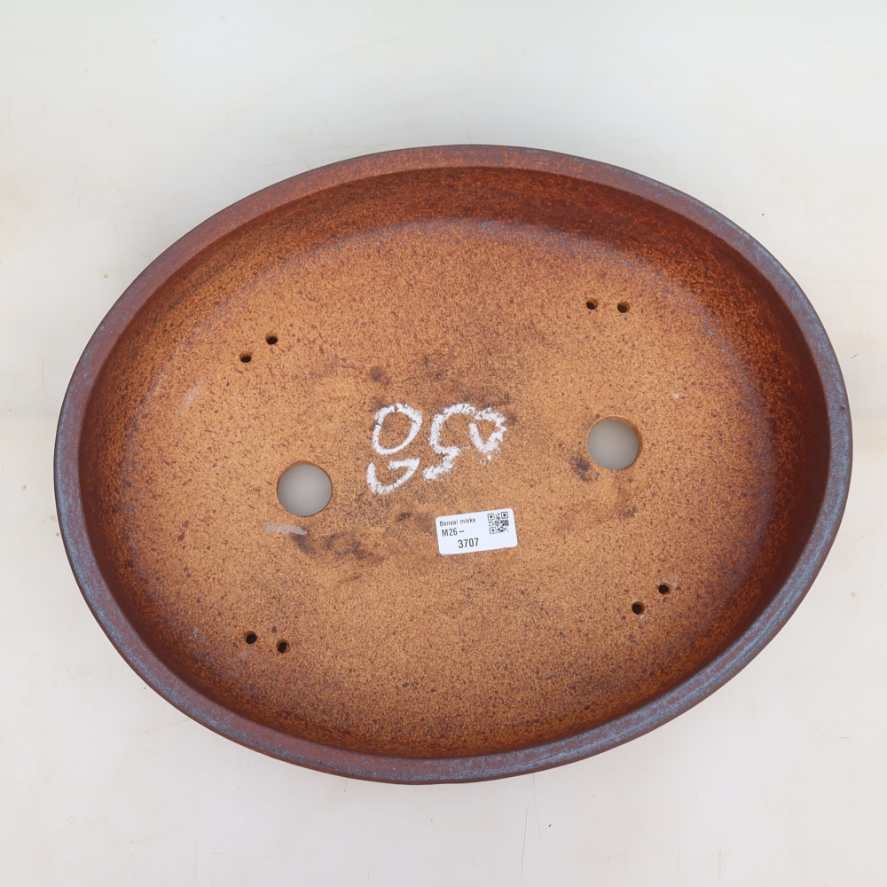 Vaso da bonsai in ceramica 37 x 30 x 7,5 cm, colore metallizzato