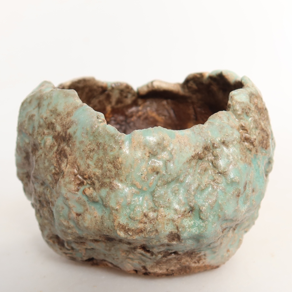 Guscio in ceramica  7 x 7 x 6 cm, colore verde