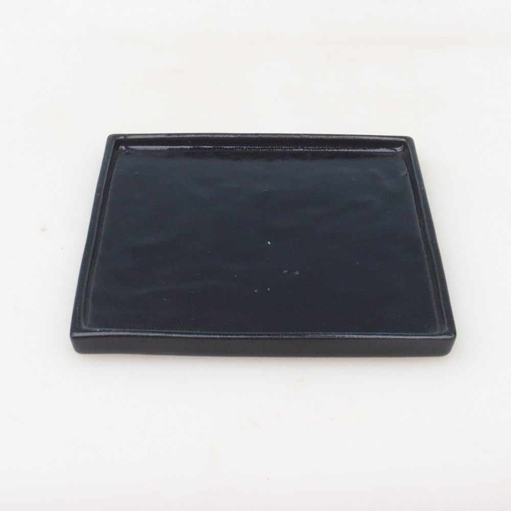 Ciotola per bonsai quadrata L - 14 x 14 x 1 cm - nera