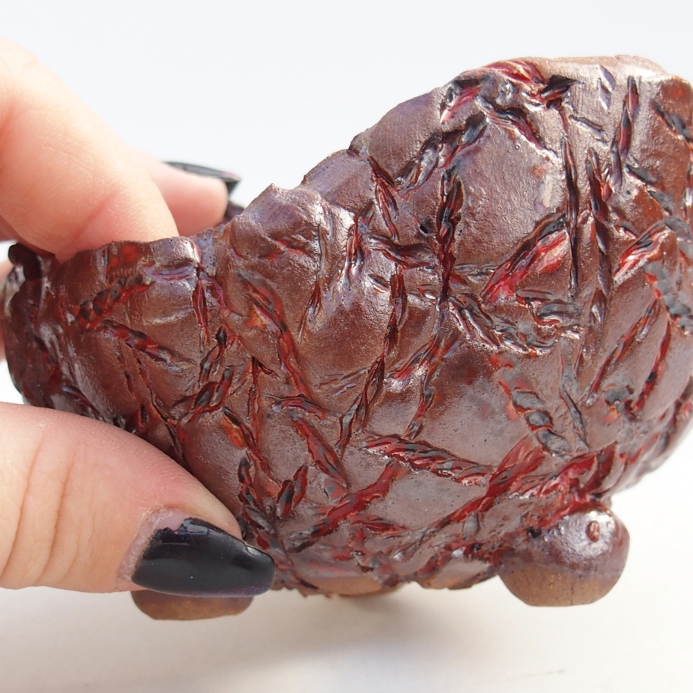 Conchiglia in ceramica 9,5 x 9,5 x 7 cm , colore marrone