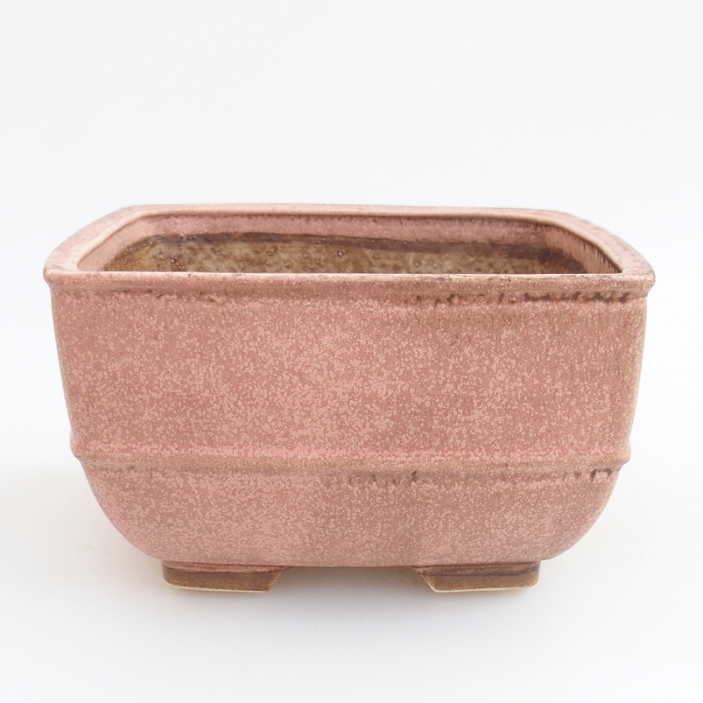 Ciotola bonsai in ceramica 10,5 x 10,5 x 7 cm, rosa