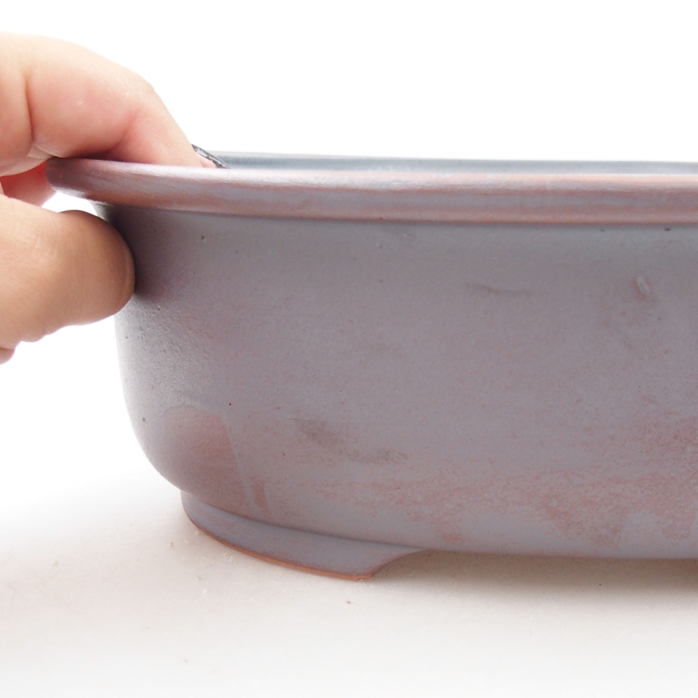 Ciotola bonsai in ceramica 23,5 x 19 x 8 cm, colore metallo