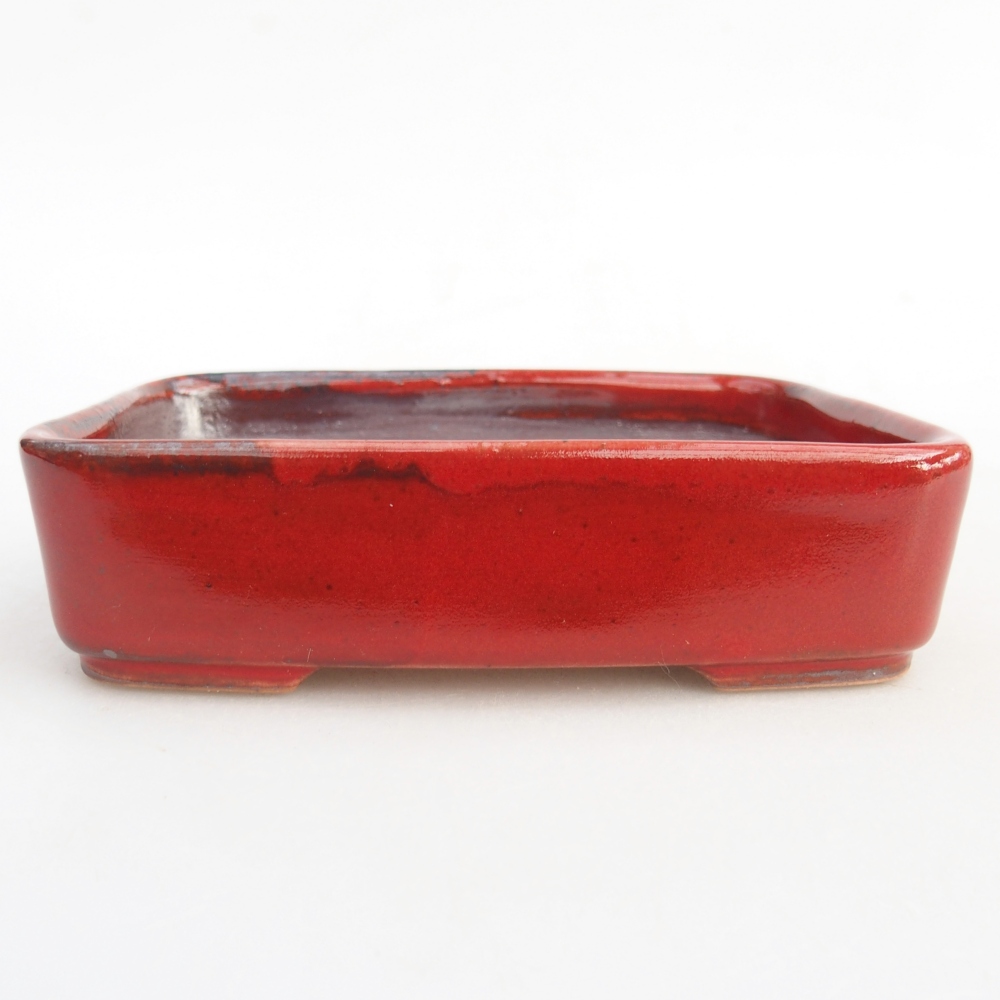 Ciotola bonsai in ceramica 26 x 26 x 8 cm, colore rosso