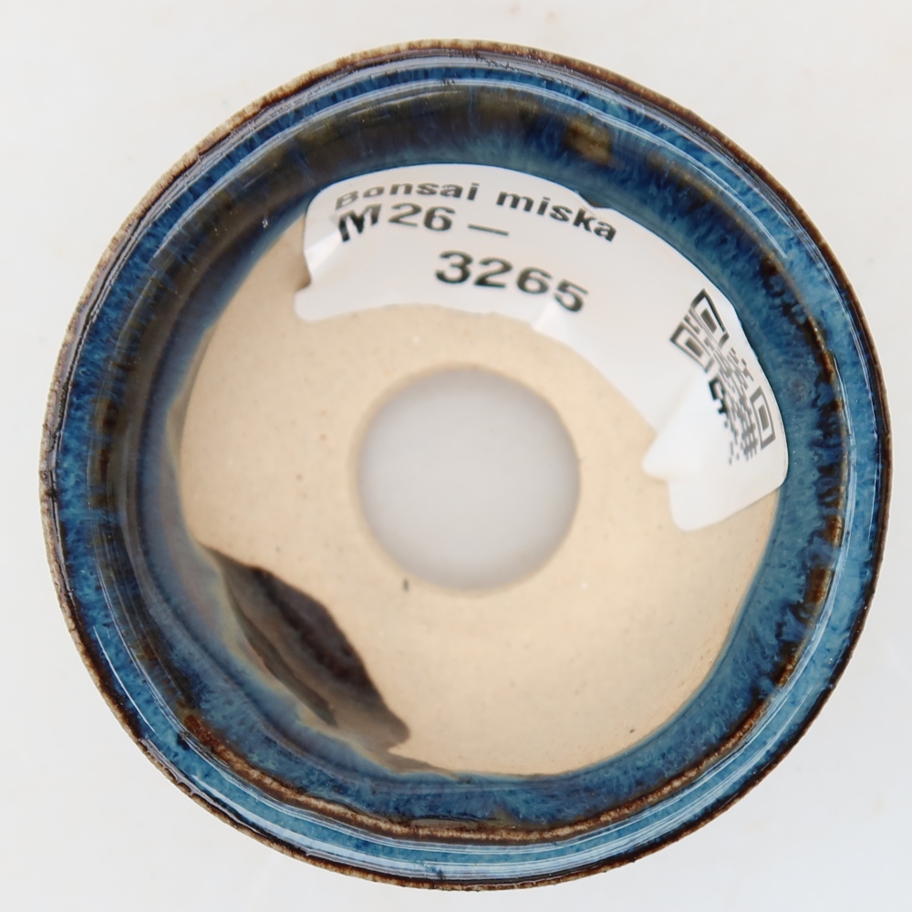 Vaso per bonsai in ceramica 5,5 x 5 x 3 cm, colore blu