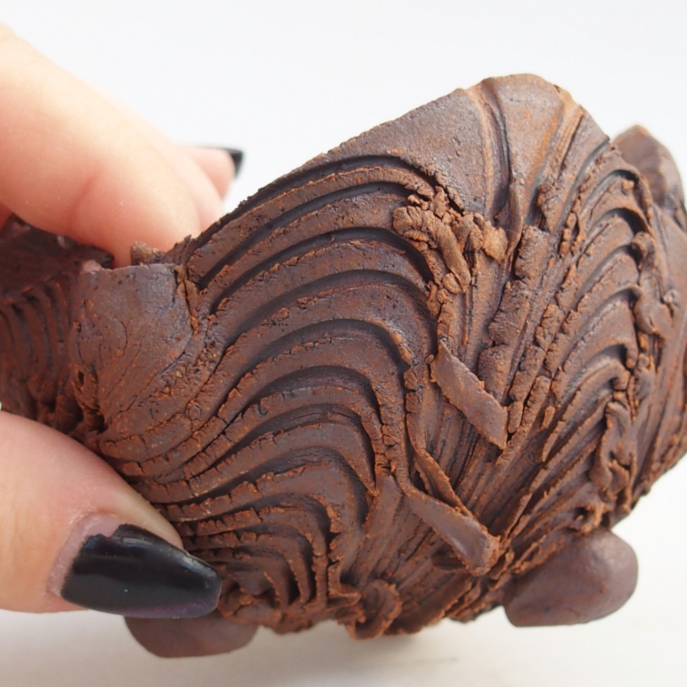 Conchiglia in ceramica 8,5 x 8,5 x 6,5 cm , colore marrone