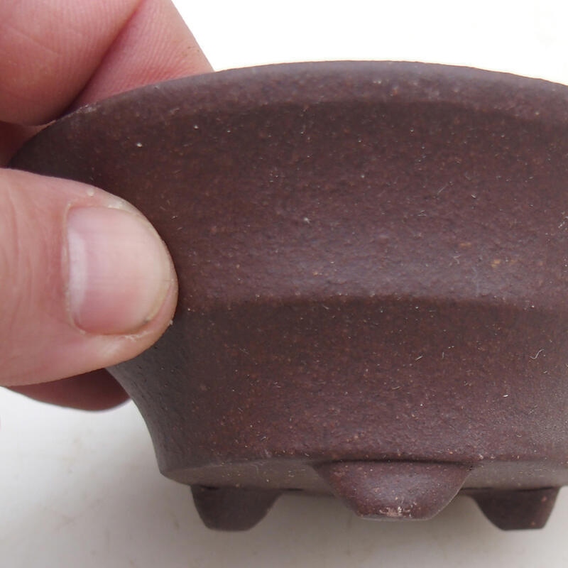 Ciotola per bonsai 10,5 x 10,5 x 4,5 cm, colore marrone