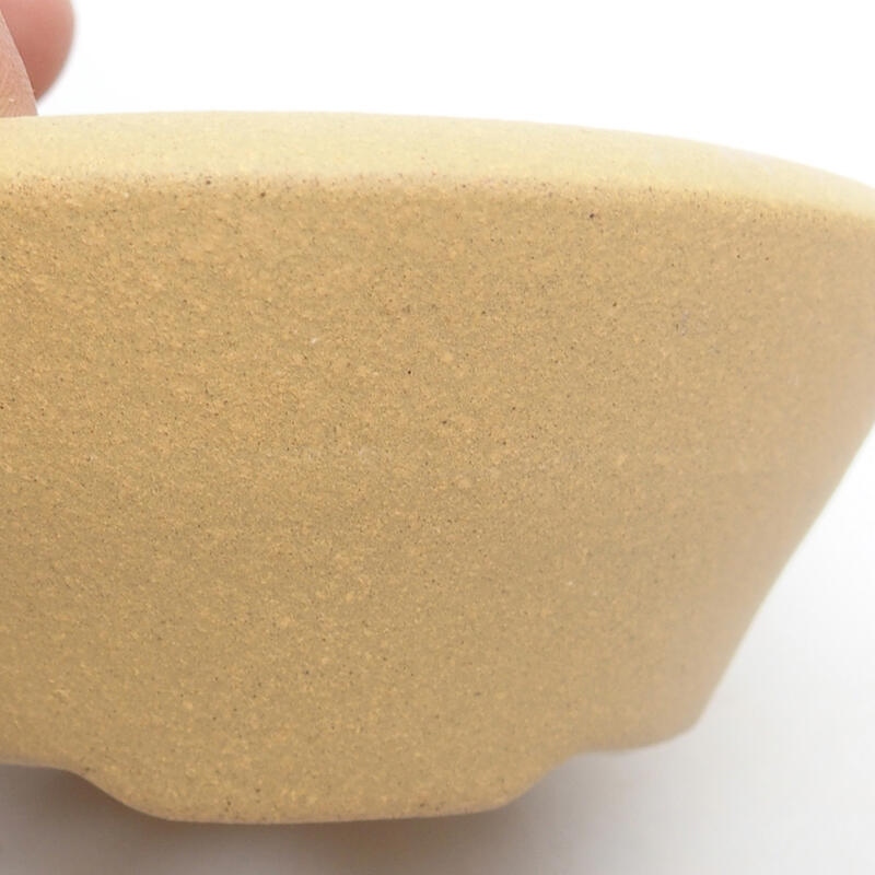 Ciotola per bonsai 10,5 x 10,5 x 4,5 cm, colore ocra