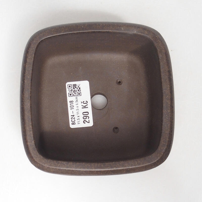 Ciotola bonsai 11,5 x 11,5 x 6,5 cm, colore marrone ocra