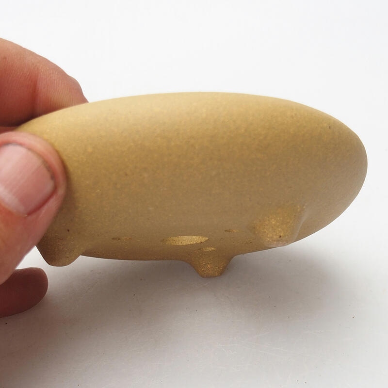 Ciotola bonsai 11 x 11 x 3,5 cm, colore ocra