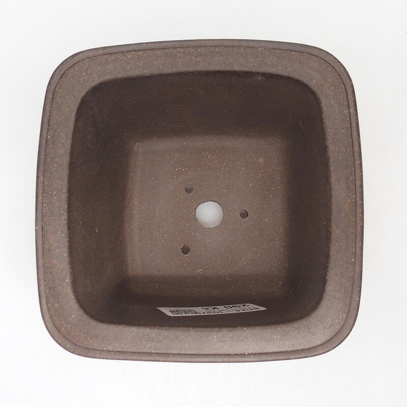 Ciotola bonsai 11 x 11 x 7,5 cm, colore marrone ocra