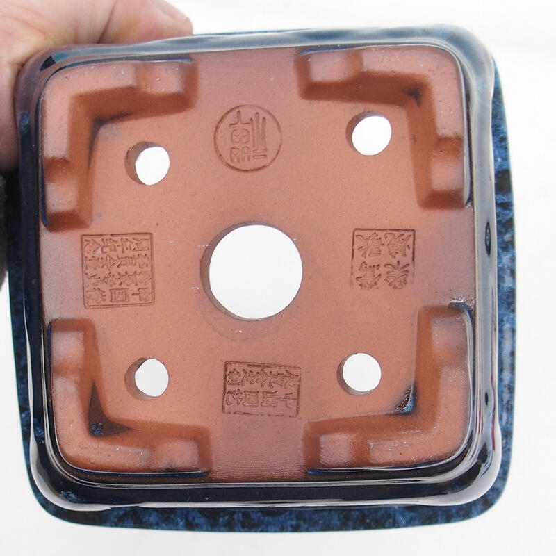 Ciotola per bonsai 12 x 12 x 7 cm, colore blu