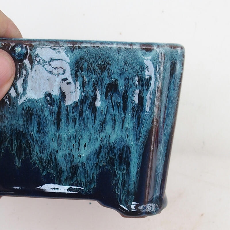 Ciotola per bonsai 12 x 12 x 8 cm, colore blu