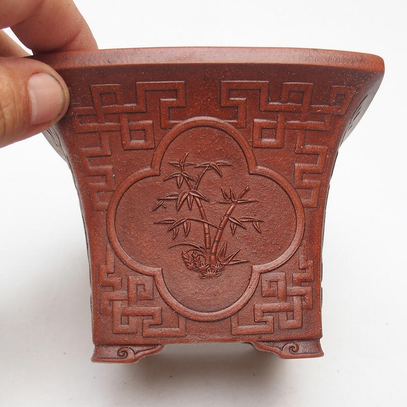 Ciotola per bonsai 12 x 12 x 9 cm, marrone