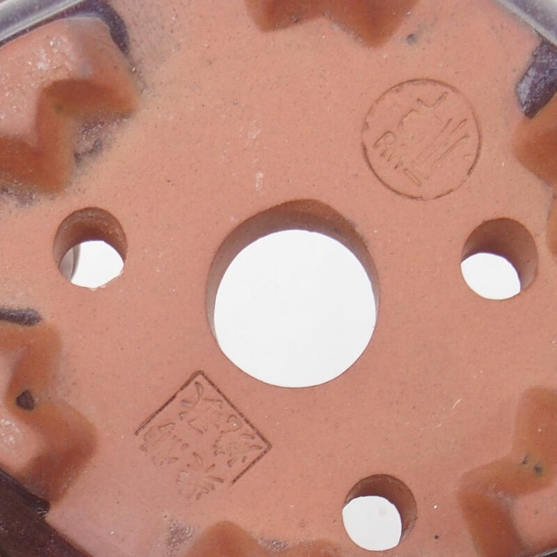 Ciotola per bonsai 13 x 12 x 7 cm, colore marrone bordeaux